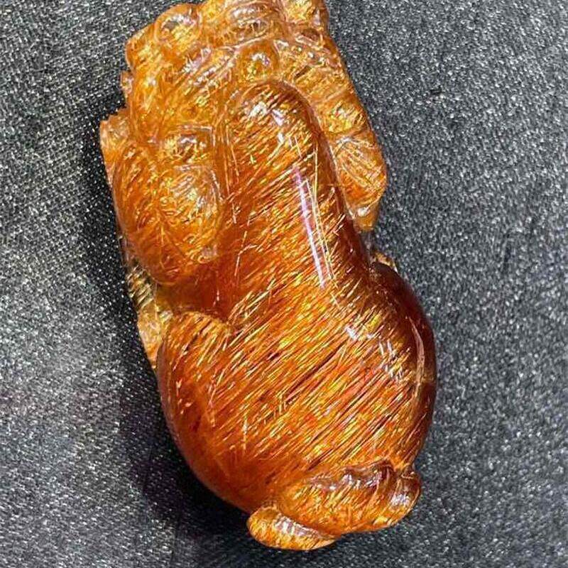 巴西天然水晶铜顺发貔貅男女款吊坠项链饱满晶体全净通透39.6克速