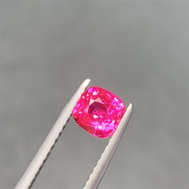 天然缅甸尖晶石Vibrant火彩好0.66ct吉尔德证书镶嵌裸石戒指18k悠