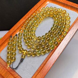 天然原矿墨西哥蓝珀108佛珠手链手串7.8mm5A净水品质无优化琥珀颂