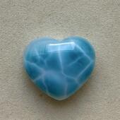 天然水晶海纹石爱心项链吊坠17.1克龟纹玉化拉利玛多米尼无优化速