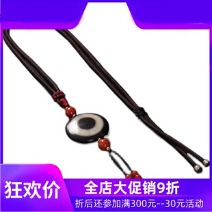 【一物一图】西藏羊板眼天珠毛衣链 藏式项链吊坠 男女qbt