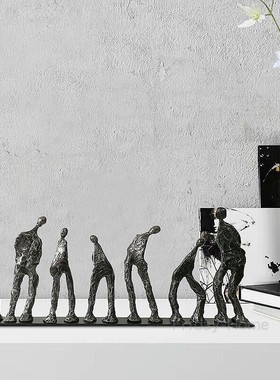 玄关人物雕塑合成树脂装饰抽象