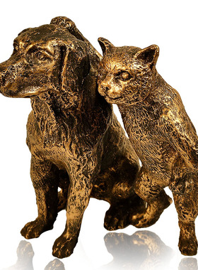 美式风铸铁动物书房酒柜桌面摆件