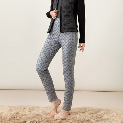 高腰白鸭绒棉裤/羽绒裤