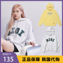 韩国潮牌oioi连帽卫衣纯棉宽松5252byoioi男女情侣rose朴彩英同款