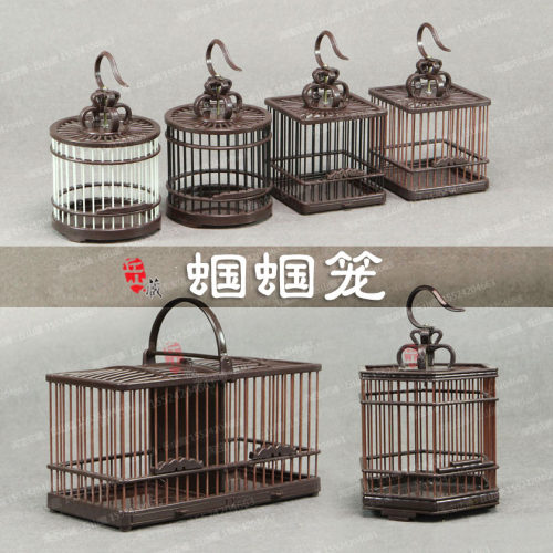 塑料蝈蝈笼蝈螽笼塑钢双格圆形方形六角蝈蝈笼
