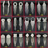 上配饰鞋 饰扣鞋 花鞋 扣配饰 焊锡金属水钻流苏鞋 包邮 配件一对靴子装