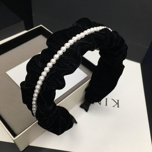 发箍丝绒日韩褶皱头箍