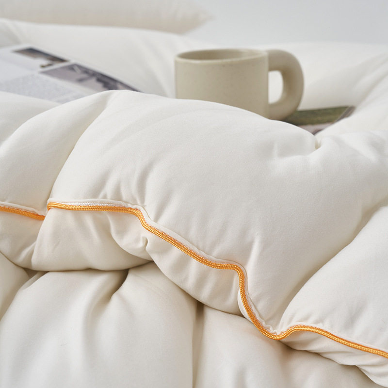玉米聚酯纤维被子被芯春秋被褥夏凉被单人冬被糯棉被绗缝斜纹