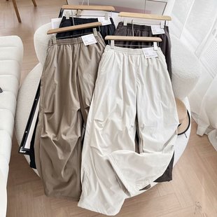 伞兵裤 日单试衣间秋冬季 加绒百搭工装 户外运动松紧腰休闲裤 女 新款