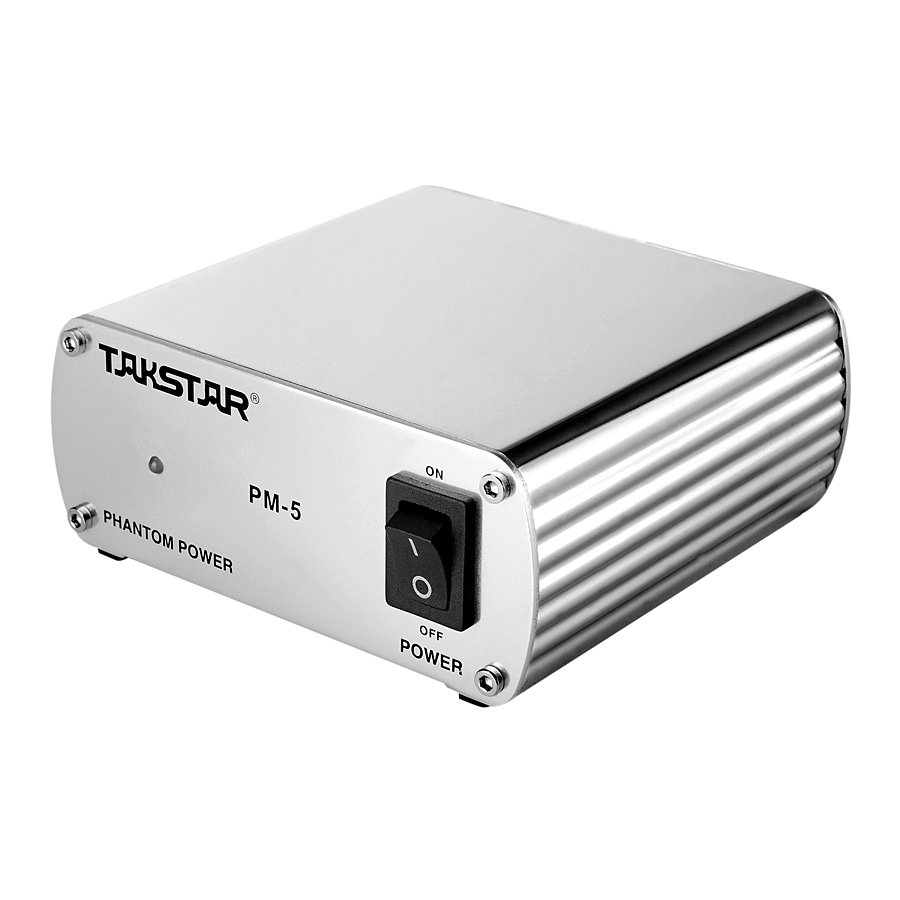 Takstar/得胜 PM-5电容麦克风 话筒用48V幻像电源幻象供电适配器