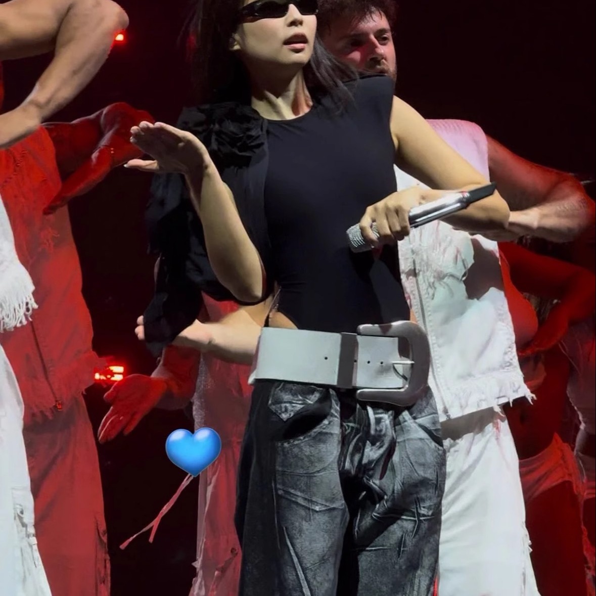 提供官网下单凭证 金珍妮jennie同款 vaquera阔腿裤 涂漆印花代购