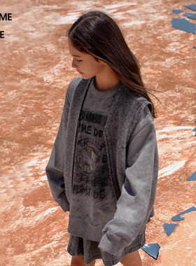 [新款]蓬马大童卫衣套头棉质毛圈布25秋男女儿童pomme de terre