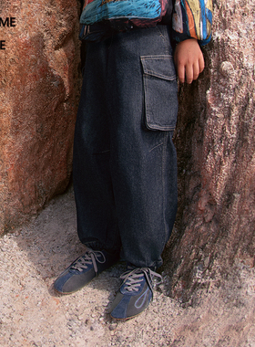 [新款]蓬马大童牛仔长裤子棉质原牛25秋装男女儿童pomme de terre