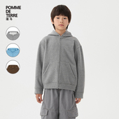 新款 蓬马大童卫衣外套加绒毛圈布25冬装 男女儿童pomme terre
