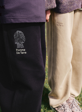 [毛怪]蓬马大童弯刀长裤子棉质宽松秋冬装男女儿童pomme de terre