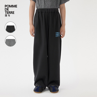 [新款]蓬马大童长裤子棉质毛圈布25秋装男女儿童pomme de terre