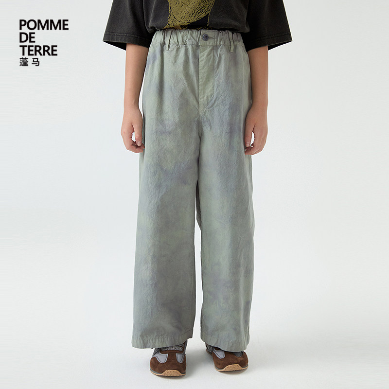 [新款]蓬马大童长裤子直筒棉质印花25春装男女儿童pomme de terre