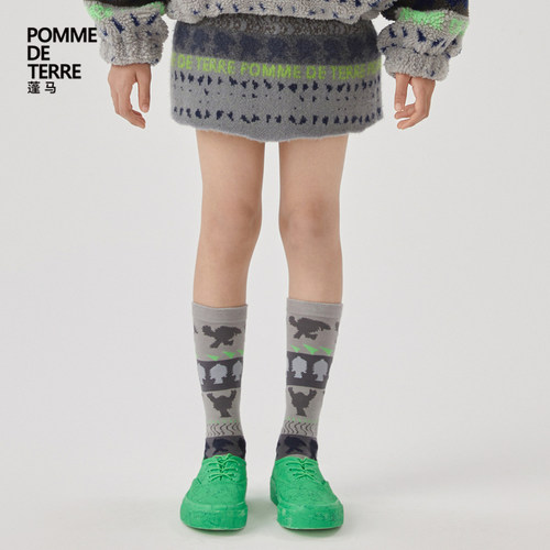 趣味高筒袜可爱袜子pomme蓬马