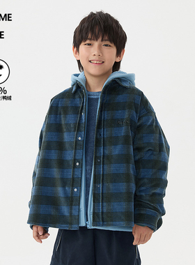 [新款]蓬马大童羽绒服衬衫两件套25秋装男女儿童pomme de terre