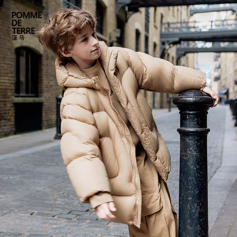 [新款]蓬马大童羽绒服连帽宽松保暖25冬装男女儿童pomme de terre,童装/婴儿装/亲子装,羽绒服,淘宝优惠券,粉丝福利购,淘宝优惠卷