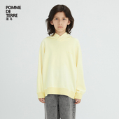 蓬马大童卫衣连帽套头logo印花棉质春秋装 男女儿童pomme terre