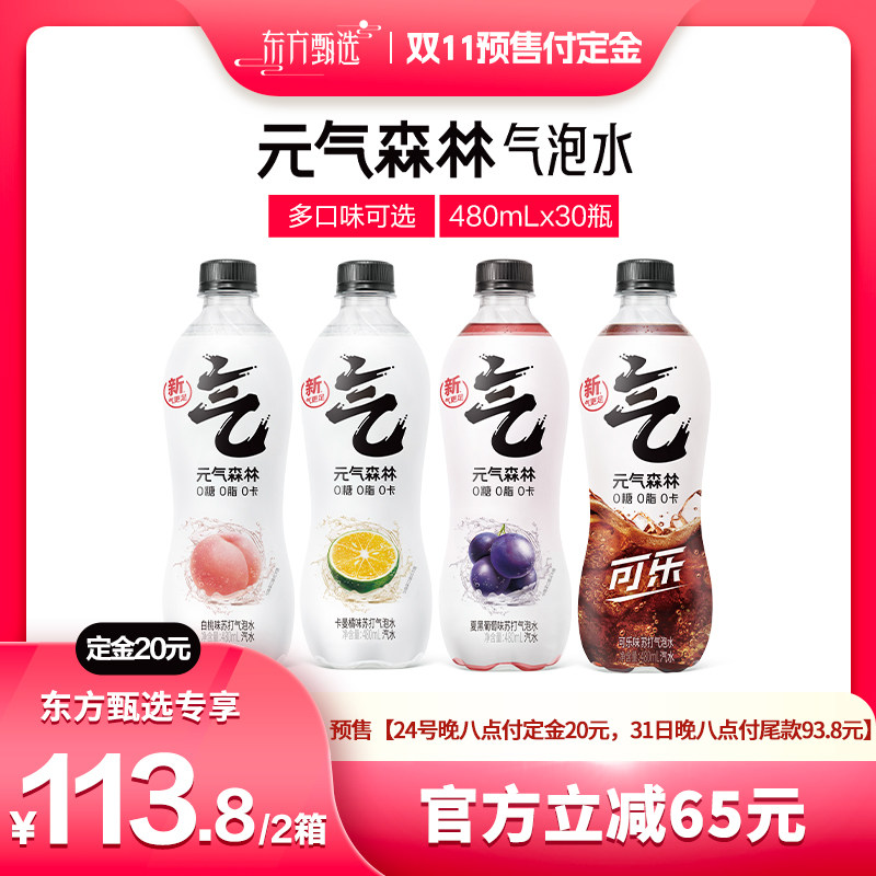【双十一】元气森林0糖0脂0卡气泡水饮料480mL*30瓶怎么样,好用不?