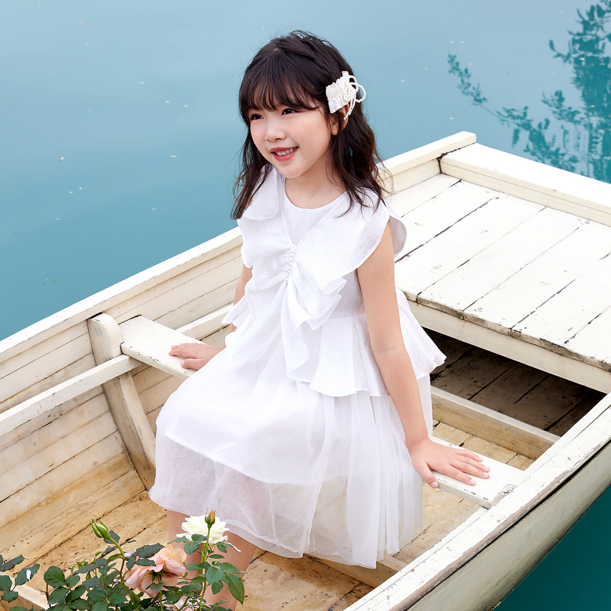 男生女生童装女小童短袖连衣裙NDLGJ23705A