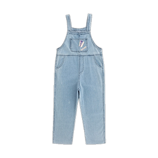 男生女生童装女童牛仔背带裤秋装儿童裤子春秋新款中大童女孩长裤