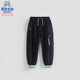 14548女童春秋宽松休闲柔软针织束脚中大童撞色长裤 NPXEJ14548T
