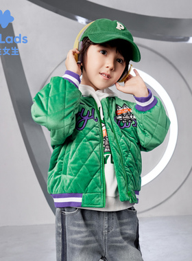 男生女生男小童撞色拼接字母棉服NCMAJ43215A