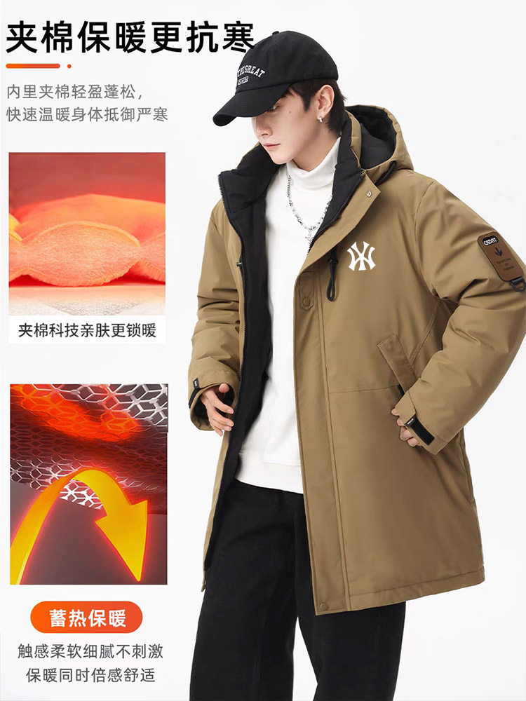 공식 홈페이지 10% 할인 지역 | 아울렛 남성 다운 재킷 후드 중간 길이 남성 겨울 방한 재킷