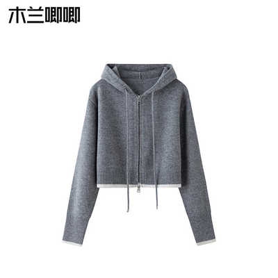 百搭加厚减龄毛衣外套MLJJ连帽