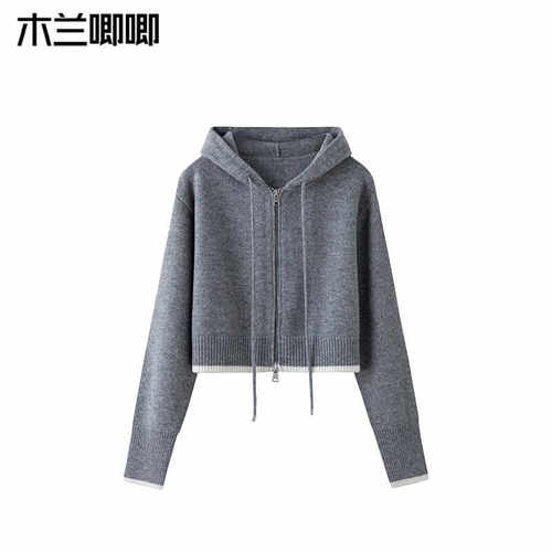 百搭加厚减龄毛衣外套MLJJ连帽