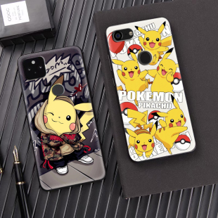 适用于谷歌pixel4A手机壳漫画动漫男生卡通Googlepixel5保护套pixel3XL防摔美乐蒂皮卡丘男女新款网红简约