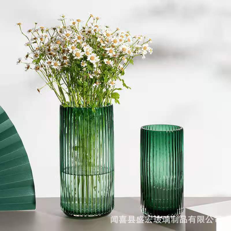 轻奢玻璃花瓶北欧摆件现