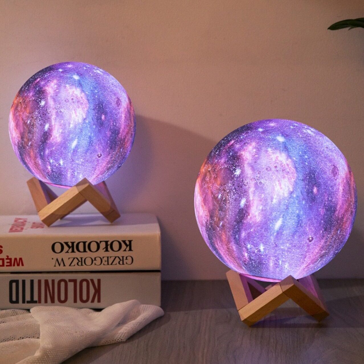 星空小夜灯3d遥控月球灯