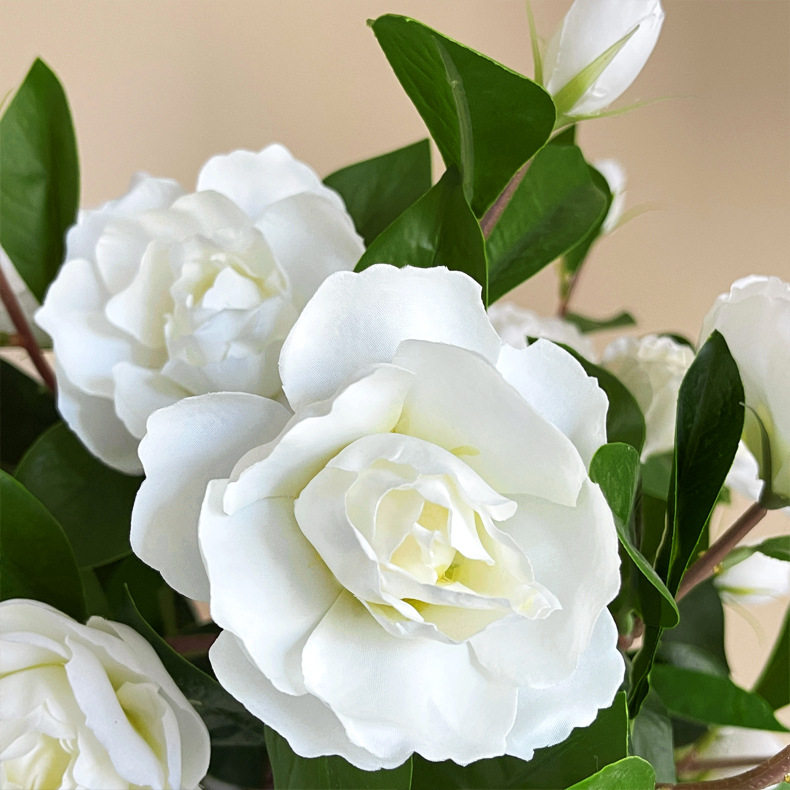 单支仿真花栀子花餐桌客