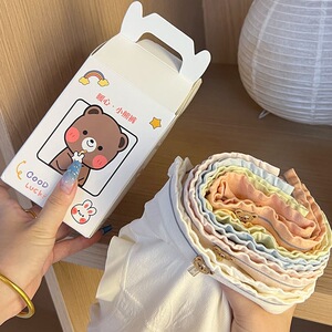 肖肖推荐内裤六条礼盒小熊内裤女中腰透气7A聚乳酸抑菌底裆三角裤