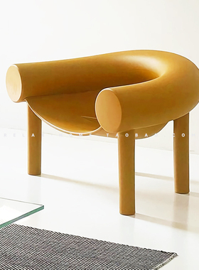 简约现代ins休闲户外民宿拍照创意哺乳家用懒人单人沙发马蹄椅子