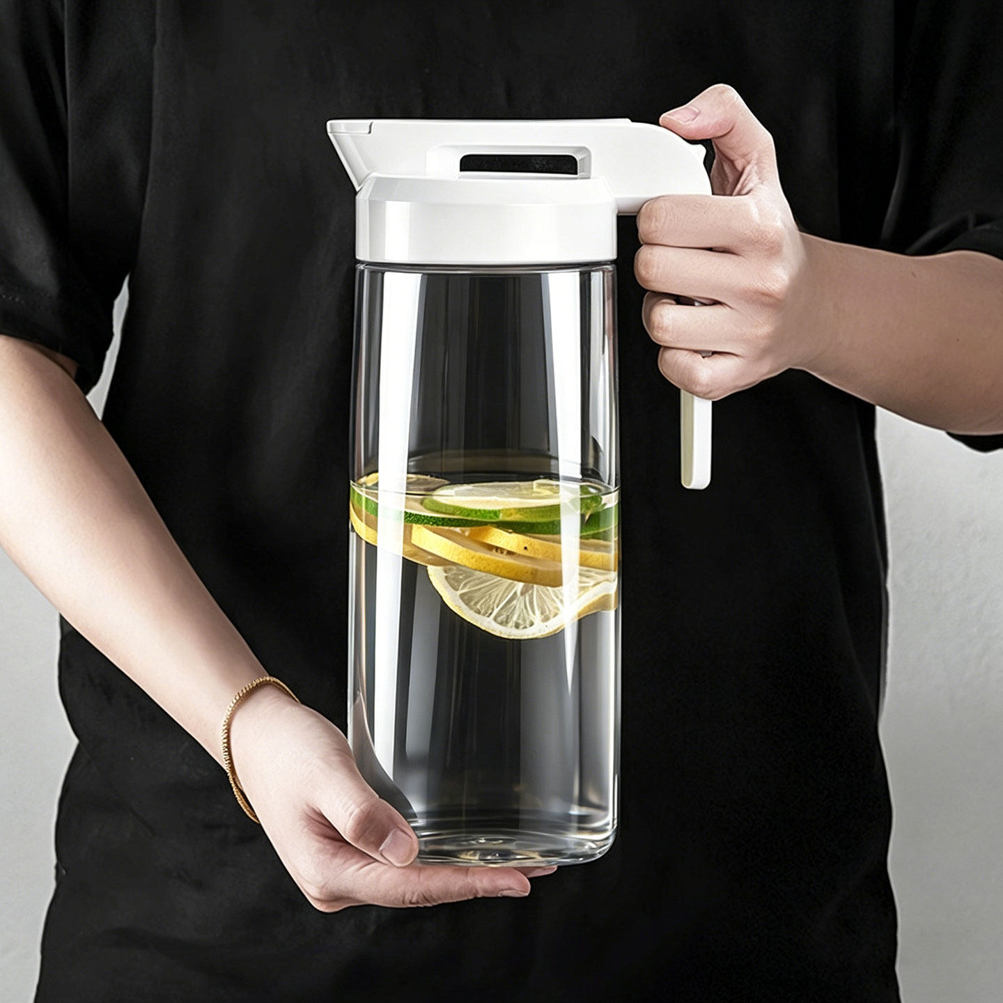 日本asvel耐高温冷水壶 家用冷藏冰箱凉水杯塑料大容量密封凉水壶