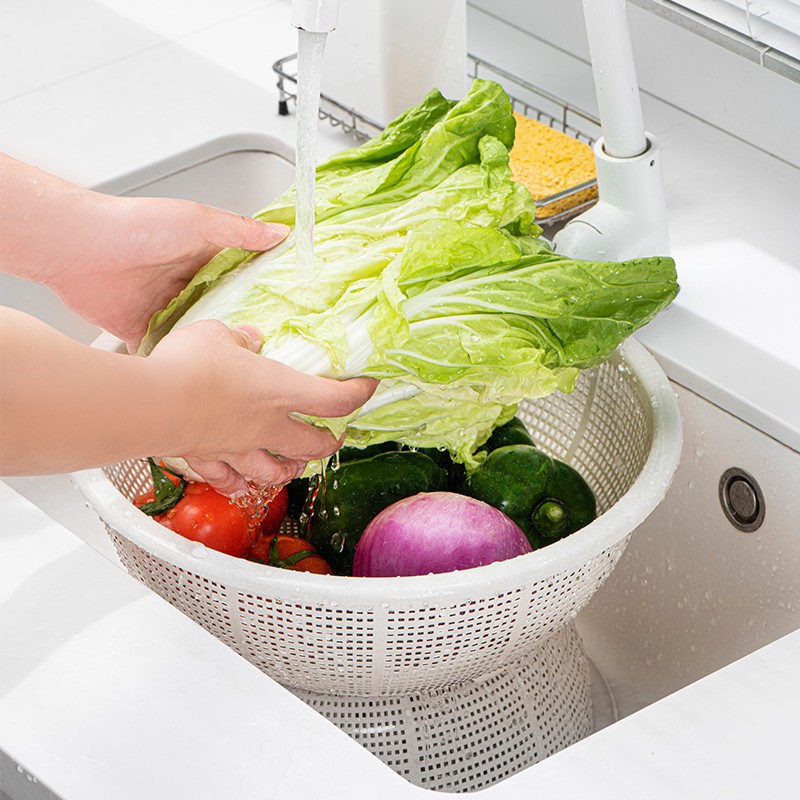 日本asvel进口塑料加厚洗菜篮