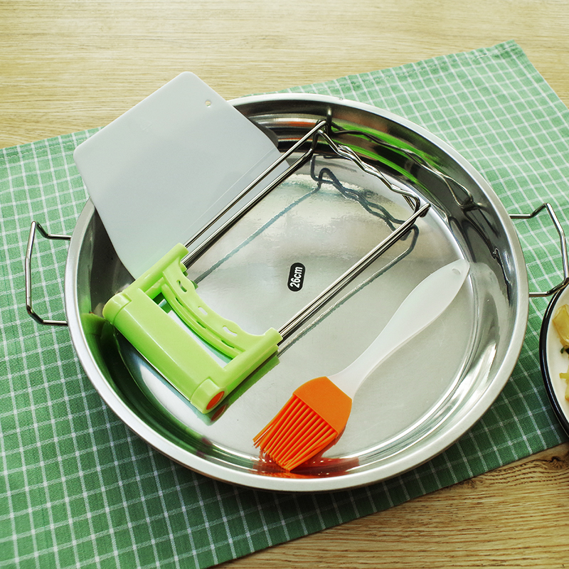 锣锣陕西凉皮罗罗的不锈钢盘