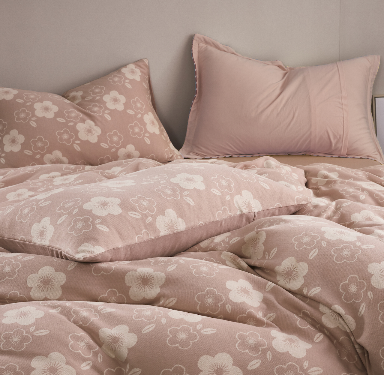 加厚超柔裸睡针织棉四件套床笠式