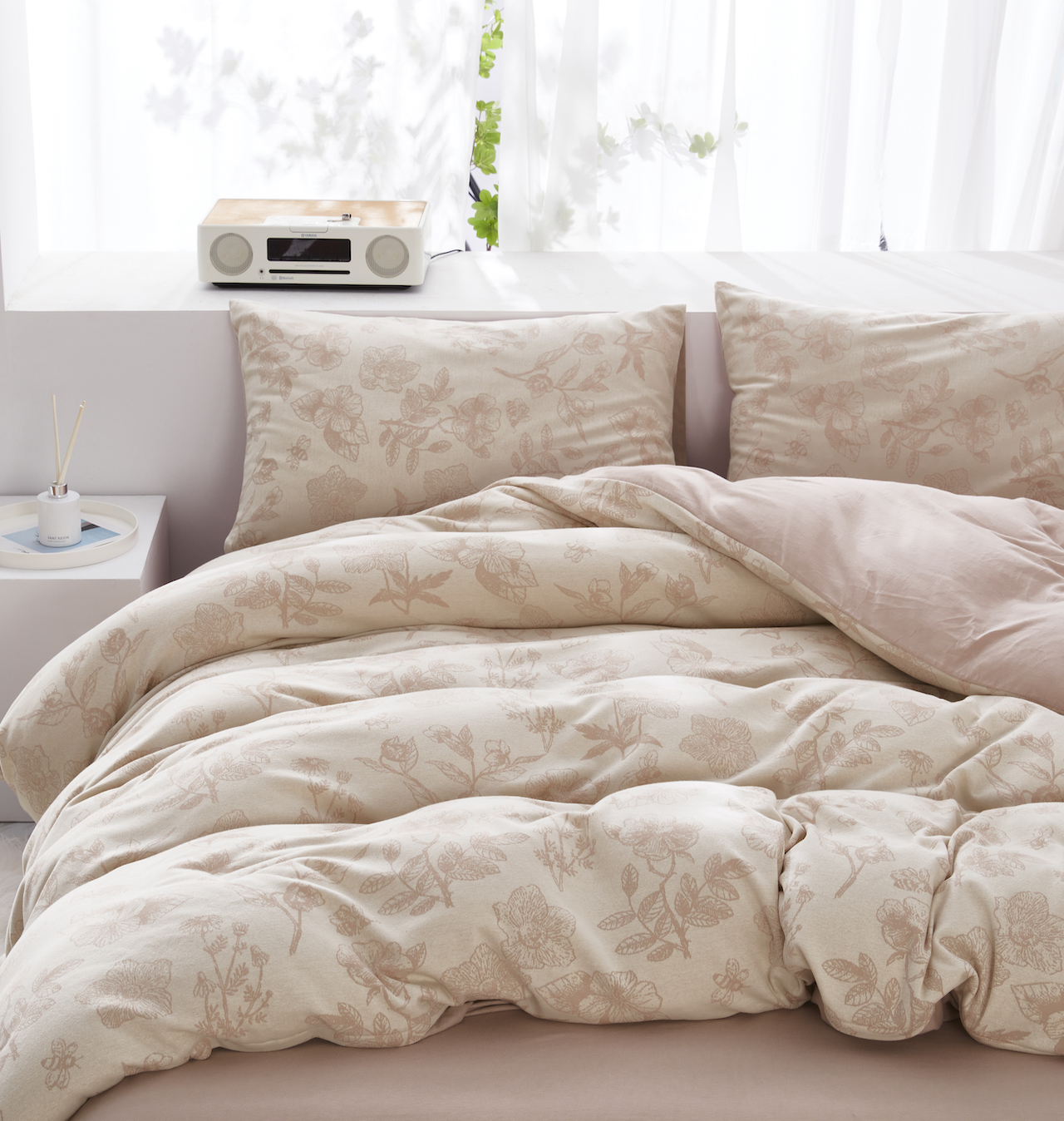 裸睡针织棉加厚四件套秋冬床笠款