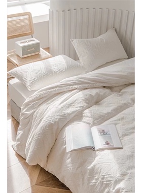 斯卡布罗集市／摩洛哥风情纯白色全棉四件套法式民宿剪花床笠床品