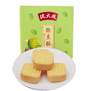 沈大成绿豆酥大福 上海手工冰皮糕绿豆糕下午茶点心零食糕点160克