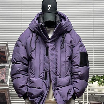 2025冬季新款羽绒服男士加厚宽松潮牌青少年中学生白鸭绒保暖外套