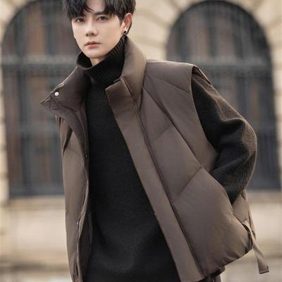 立领羽绒服马甲男士外套25秋冬季新款轻薄外穿青少年潮牌高端坎肩