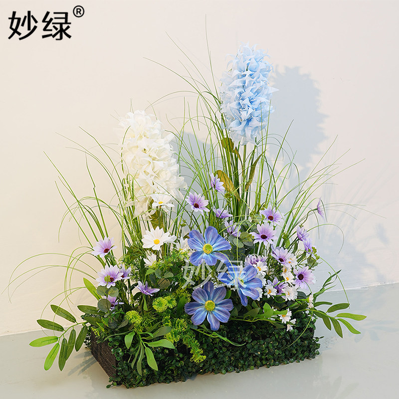 彷真花艺摆件造景假花装饰花塑料高端彷生花客厅家居橱窗拍照造景